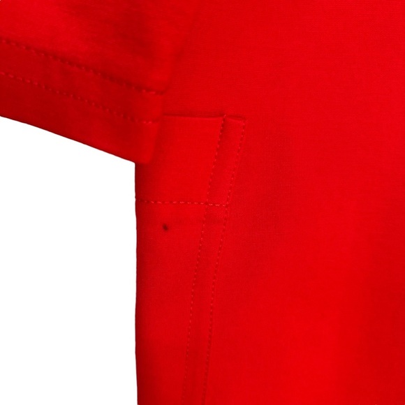 Kate Spade | Red and Black Racquel Ponte Color Block Shift Dress Size Large - Picture 7 of 7